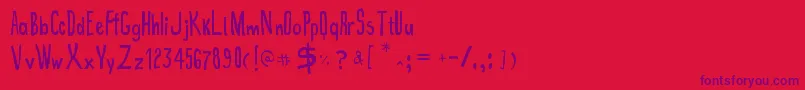 Шрифт True2d – фиолетовые шрифты на красном фоне