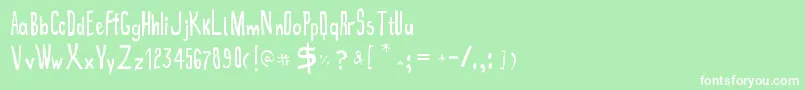 True2d Font – White Fonts on Green Background