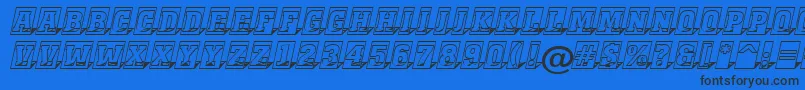 AMonumentottlcm3Dsh Font – Black Fonts on Blue Background