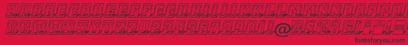 AMonumentottlcm3Dsh Font – Black Fonts on Red Background