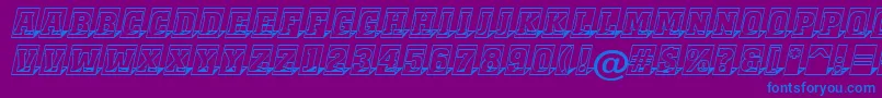 AMonumentottlcm3Dsh Font – Blue Fonts on Purple Background