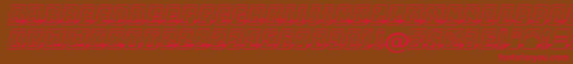 AMonumentottlcm3Dsh Font – Red Fonts on Brown Background