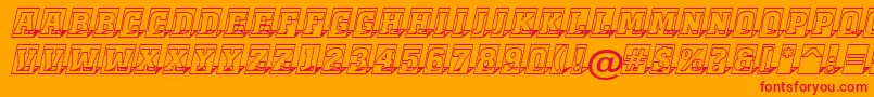 Fonte AMonumentottlcm3Dsh – fontes vermelhas em um fundo laranja