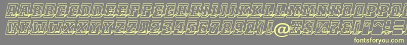 AMonumentottlcm3Dsh Font – Yellow Fonts on Gray Background