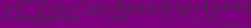 TriodionKucsSpacedout Font – Black Fonts on Purple Background