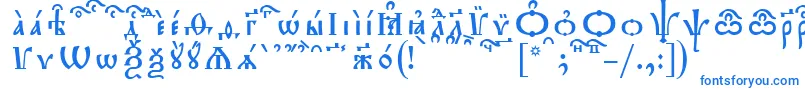 Шрифт TriodionKucsSpacedout – синие шрифты
