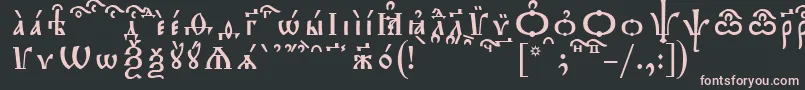 Шрифт TriodionKucsSpacedout – розовые шрифты на чёрном фоне