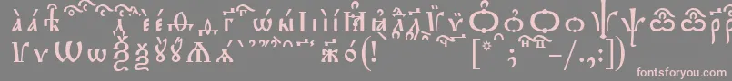 TriodionKucsSpacedout-Schriftart – Rosa Schriften auf grauem Hintergrund