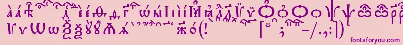 Шрифт TriodionKucsSpacedout – фиолетовые шрифты на розовом фоне