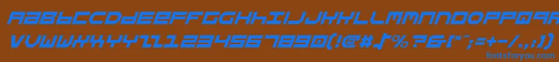 Stuntv2i Font – Blue Fonts on Brown Background
