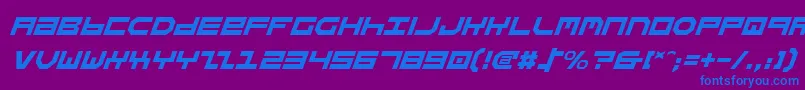 Stuntv2i Font – Blue Fonts on Purple Background