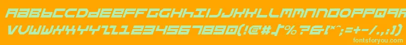 Stuntv2i Font – Green Fonts on Orange Background