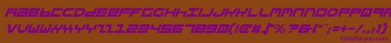 Stuntv2i Font – Purple Fonts on Brown Background