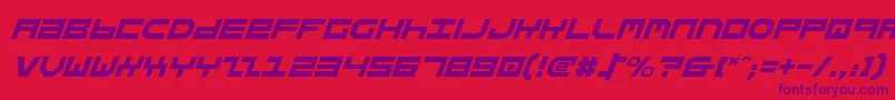Stuntv2i Font – Purple Fonts on Red Background