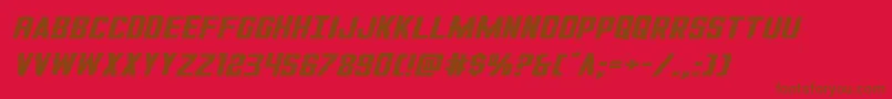 GiIncognitosquatital-Schriftart – Braune Schriften auf rotem Hintergrund