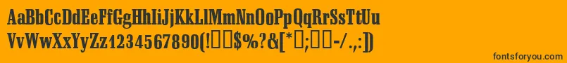 SheridanRegular Font – Black Fonts on Orange Background