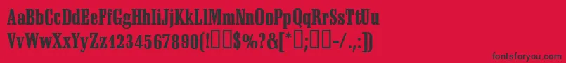 SheridanRegular Font – Black Fonts on Red Background