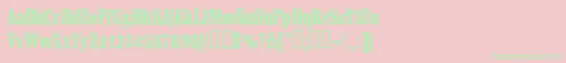 SheridanRegular Font – Green Fonts on Pink Background