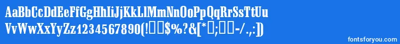 SheridanRegular Font – White Fonts on Blue Background