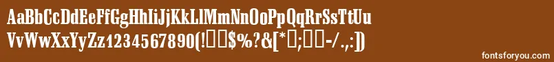 SheridanRegular Font – White Fonts on Brown Background