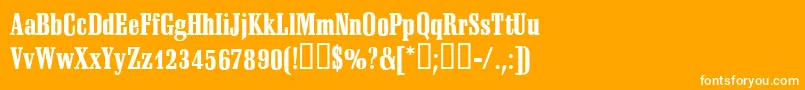 SheridanRegular Font – White Fonts on Orange Background