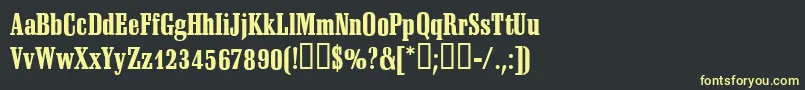 SheridanRegular Font – Yellow Fonts on Black Background