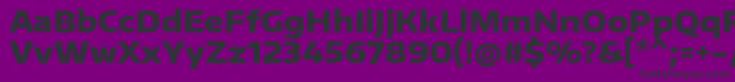 フォントEncodesanswideExtrabold – 紫の背景に黒い文字