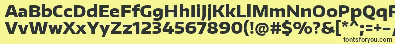 Шрифт EncodesanswideExtrabold – чёрные шрифты на жёлтом фоне