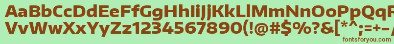 EncodesanswideExtrabold Font – Brown Fonts on Green Background