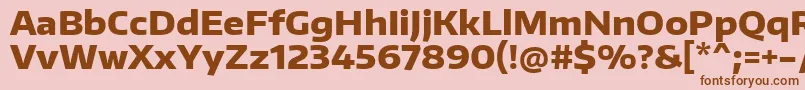 EncodesanswideExtrabold Font – Brown Fonts on Pink Background