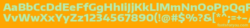 Шрифт EncodesanswideExtrabold – зелёные шрифты на оранжевом фоне