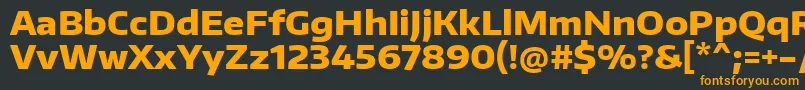 フォントEncodesanswideExtrabold – 黒い背景にオレンジの文字