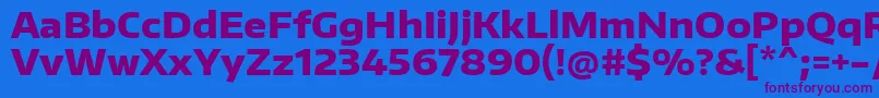 EncodesanswideExtrabold Font – Purple Fonts on Blue Background