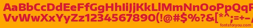 EncodesanswideExtrabold Font – Red Fonts on Orange Background