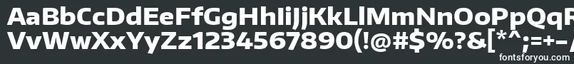 フォントEncodesanswideExtrabold – 黒い背景に白い文字