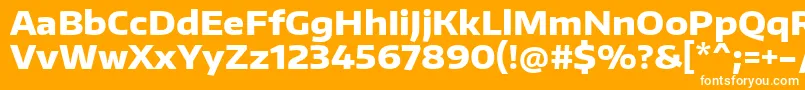 EncodesanswideExtrabold Font – White Fonts on Orange Background