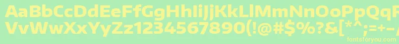 EncodesanswideExtrabold Font – Yellow Fonts on Green Background