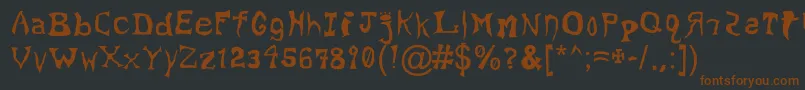Xixtrec-fontti – ruskeat fontit mustalla taustalla