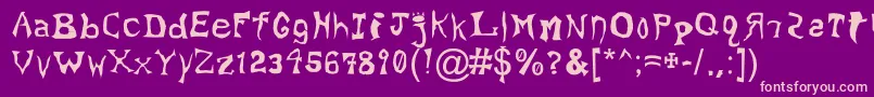 Xixtrec Font – Pink Fonts on Purple Background