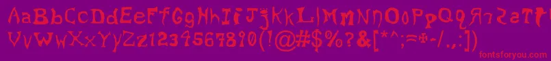 Xixtrec Font – Red Fonts on Purple Background