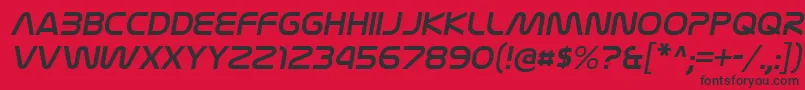 NasalizationrgItalic Font – Black Fonts on Red Background