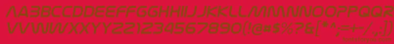 NasalizationrgItalic Font – Brown Fonts on Red Background