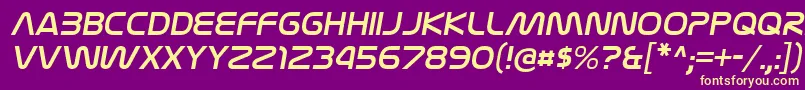 NasalizationrgItalic Font – Yellow Fonts on Purple Background