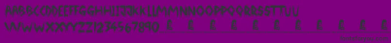 BrokenGround Font – Black Fonts on Purple Background