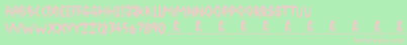 BrokenGround Font – Pink Fonts on Green Background