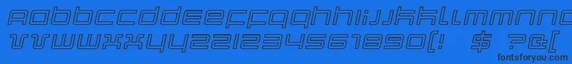 Quarkoi Font – Black Fonts on Blue Background