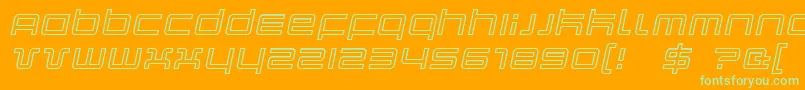 Шрифт Quarkoi – зелёные шрифты на оранжевом фоне