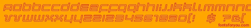 Quarkoi Font – Red Fonts on Orange Background