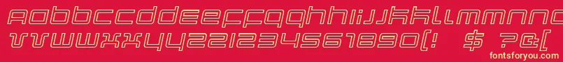Quarkoi Font – Yellow Fonts on Red Background