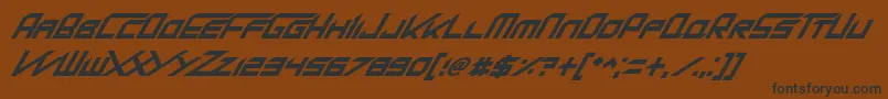 KingDubstepikzItalic Font – Black Fonts on Brown Background